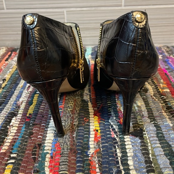 Michael Kors | Womens 9.5 | Ankle Booties | Sammy | Mixed Media | Croc Accent - Picture 6 of 13